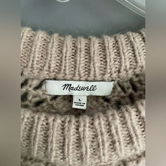 Madewell Windemere Pointelle Sweater Size Large - Picture 3 of 4